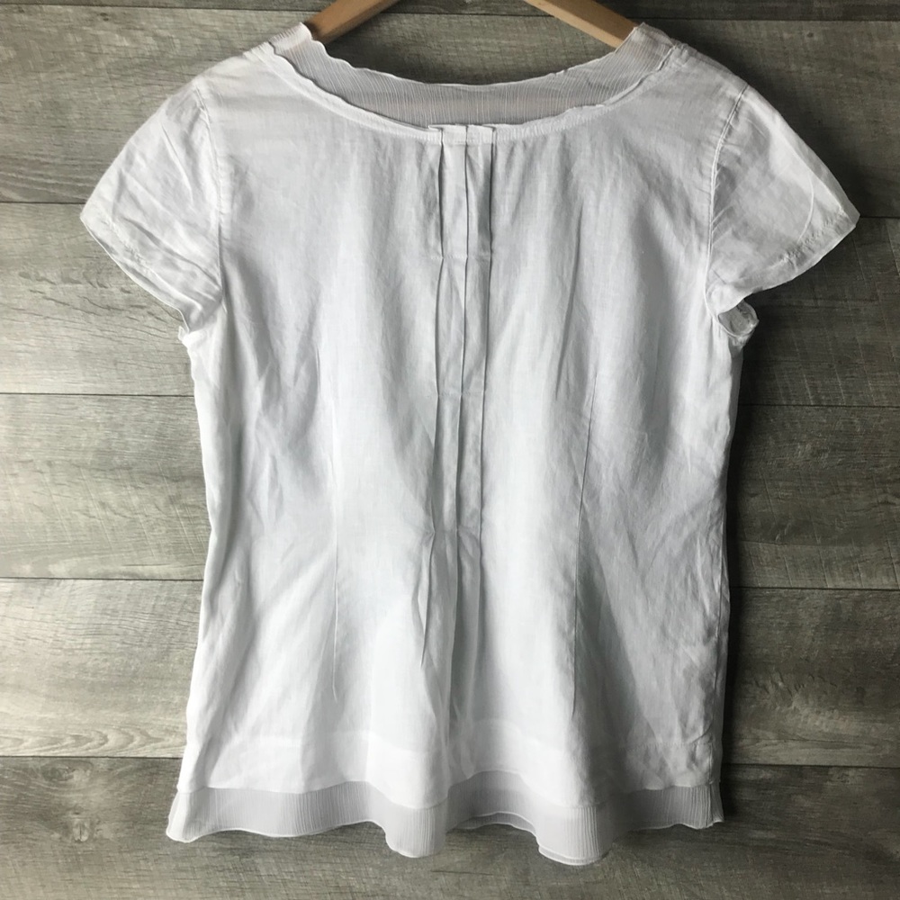 J.Jill pleated front short sleeve tee shirt blouse - Picture 5 of 5